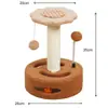 Estante de escalada para gatos, juguete pequeño para gatos, tablero rascador para gatos, plataforma de salto para gatos, columna rascadora creativa de sisal con diseño de girasol, suministros para gatos al por mayor