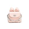 Mini Bolso Lazo Bolso Pequeño para Mujer 2024 Nuevo Verano Combinación Total Bolso Cuadrado Pequeño Tipo Caja Bolso Cruzado de Cadena a la Moda