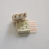 Conector de resistencia de platino PT100, clavija plana, tipo C, en forma de U, blanco, con trípode, MTP-U/C-MF