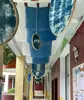 Tecido Tie-dye Estilo Étnico Celebridade da Internet Decoração de Restaurante Teto Atmosfera Toldo Tira de Fundo Decorativa Pano