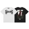 Camiseta de Verano Clásica de Manga Corta para Hombre Vlone Fog Mosaico Estampado Reflectante Marca de Moda V Grande Ajuste Holgado