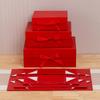 Caja de regalo para pelucas, caja vacía, blanca, grande, con imán, con lazo, para San Valentín, plegable, de una pieza