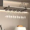 Estilo Crema Sin Clavos Nuevo Gabinete de Vino de Gama Alta Estante para Copas de Vino Invertido Hogareño Alto Estante para Copas Soporte para Copas de Vino