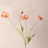 Flor de Papoula Flocagem Papoula Arranjo de Casamento Decoração de Casa Flor Decoração de Mesa Seda Jardim Floresta Flor Artificial