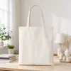 Bolsa de Lona Simple Lisa Personalización Bolsa de Lona para el Viaje Diario Portátil Bolsa de Lona para Eventos Publicidad Promoción Se Puede Personalizar
