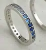 Anillo de Personalidad Versátil de Gama Alta con Diamantes para el Dedo Índice, Anillo Exquisito Minimalista de Nicho, Accesorio de Mano Azul Real, Estilo de Joyería para Mujer