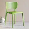 Respaldo de Silla de Plástico Portátil para el Hogar Apilable Hogar Moderno Minimalista Restaurante Taburete de Plástico Venta al por Mayor