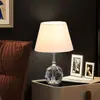 Lâmpada de Mesa de Cristal Moda Moderna Abajur de Cabeceira de Quarto Lâmpada de Futebol Lâmpada Decorativa para Sala de Estar Lâmpada Quente Criativa para Hotel
