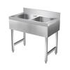 Lavabo doble de acero inoxidable con pie cuadrado desmontable, estrella doble, lavabo de trabajo para hotel, lavabo doble de acero inoxidable comercial para lavar platos