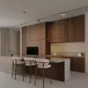 Gabinete de Cocina Integrado para Toda la Casa Encimera de Piedra de Cuarzo Estufa Gabinete de Cocina para el Hogar Completo Gabinete de Madera Maciza