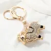 Llavero de Cabra Lindo Coreano Incrustado de Diamantes para Mujeres, Llavero Creativo para Coche, Colgante de Moda para Bolso, Regalo al por Mayor