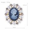 Moda Mais Vendida Europeia e Americana Corte Vintage Cameo Rainha Broche Embossado Cabeça de Beleza Alfinete Pin Acessórios para Roupas