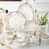 Combinación de vajilla de cerámica de Jingdezhen juego de platos de regalo platos prácticos juego de porcelana de hueso caja de regalo para cuencos lote mixto