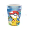 Novo Conjunto de Decoração de Festa Desenho Animado Tema Pikachu Suprimentos para Festa Prato de Papel Guardanapo de Papel Conjunto de Louça Infantil de Aniversário
