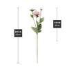 Venta al por mayor peonía de tres cabezas estilo europeo flor falsa flor de seda decoración del hogar flor para boda arte floral oficina comercio exterior flor para camino