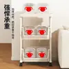 Pequeño estante de almacenamiento con ruedas para uso doméstico, organizador de bocadillos de varios niveles de pie, almacenamiento para sala de estar, perchero para mochilas, carrito móvil para frutas y verduras de cocina