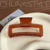 Corea del Sur Pinza Grande de Acrílico Larga Cuadrada para el Cabello de Mujer Cantidad Múltiples Discos Pinza Fija para el Cabello Nuevo 2024 Pinza de Tiburón