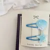Nuevo Par de Pinzas para el Cabello y Diadema Brillantes de Concha y Estrella para Niños Pinza BB Tira de Goma para el Cabello