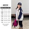 Jaqueta Moletom Yojia Girls Inverno 2025 Novo Estilo Cor Contrastante Blusa com Capuz Infantil Roupa de Inverno Infantil