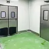 Puerta Oscilante Anticolisión de Acero Inoxidable, Puerta Anticolisión de Restablecimiento Cuatro Vías, Puerta de Transferencia para Almacén Frío, Panel Anticolisión, Puerta Bidireccional para Sala Limpia