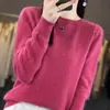 Suéter de tricô, pulôver de inverno feminino de alta qualidade, novo estilo, camada base de fleece Andy, peça de vestuário feminina de primeira linha com enfeites de strass, gola redonda transfronteiriça