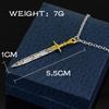 Collar con colgante de espada retro de moda con diseño de monstruo oceánico, cadena de suéter con joyería periférica de películas europeas y americanas, suministro de Taobao