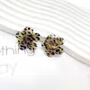Estampa de Leopardo Vintage Estilo Coreano Bolinhas Pétalas de Flores 3D Acessórios de Acrílico DIY Brincos Feitos à Mão Joias Atacado