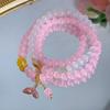 Primavera e Verão novo bracelete de vidro de estudante de três círculos feminino fofo doce estilo fada bracelete de miçangas papelaria bracelete
