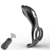 Controle Remoto Anel de Bloqueio Golfinho Silicone Massageador de Masturbação para Homens e Mulheres, Anel de Bloqueio Coelho, Brinquedo Sexual para Casais