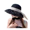 Sombrero Protector Solar para Mostrar la Cara para Mujeres Vacaciones de Verano en la Costa Sombrilla Sombrero de Paja Moda Plegable Ala Ancha Encaje Sombrero de Pescador