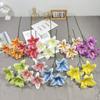 Fita para impressão 3D de lírio de 3 cabeças material acabamento de luxo para casamento lírio decoração flor artificial salão de casamento fundo principal flor de simulação