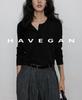 Cardigan de Tricô com Gola Redonda e Manga Longa Havegan/Outono Feminino Fino Peça de Roupa Externa Solta Preguiçoso Estilo Old Money Top
