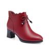 Sapatos da Mamãe São Versáteis, de Solado Macio, Confortáveis, Botas Curtas com Forro de Lã, Sapatos de Couro de Algodão com Salto Anabela Quentes para Inverno para Pessoas de Meia-Idade e Idosos, Sapatos de Couro de Solado Plano