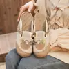 Zapatos de Tela Bai Zhenhe Primavera/Verano Old Beijing, Zapatos de Lona Cómodos sin Cordones, Zapatos Casuales Bordados para Estudiantes, Pantuflas, Estilo Campestre