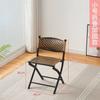 Silla Pequeña de Ratán para el Hogar con Respaldo, Silla Tejida de Ratán para Balcón de Sala de Estar, Hogar, Ocio, Taburete Bajo, Silla de Comedor al por Mayor