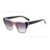 Gafas de sol para mujer, anti-UV, color caramelo, patchwork, para fotografía callejera, adelgazantes, para fiestas, estilo europeo y americano.