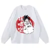Camiseta vintage con estampado de círculo rojo estilo japonés desgastado, algodón de peso pesado, hombros caídos, corte holgado, manga corta, camiseta casual de alta costura, para exportación