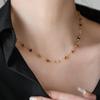 Colar de cor feminino design de alta qualidade clavícula corrente nicho design de alta qualidade banhado a ouro 18k verão dopamina