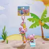 Jinnew & Stitch Co-Diseñado Ángel Xiaojin Conjunto de Playa de Verano para Tres Personas Llavero Lindo de Dibujos Animados
