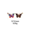Borboleta Simulada Estampada Colorida DIY Acessórios de Joias em Liga Acessórios de Cabelo Transfronteiriços Pulseira Chaveiro Pingente