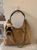Bolso de Compras de Gamuza Pequeño de Fragancia Retro de Nicho 2025 Bolso de Cadena Bolso Tote Versátil de Gran Capacidad Bolso de Hombro Único Bolso Cruzado