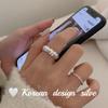 Moda Estilo Ins Coreano Joyería de Plata Plata de Ley S925 Anillo de Apertura Ajustable Sencillo Plateado Brillante Empalme de Concha