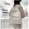 Mochila Estilo Coreano Simple Gran Capacidad Mochila Harajuku Estudiante de Secundaria Estudiante Universitario Mochila de Preparatoria Hombres Estudiante de Preparatoria Duradera