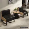 Sofá de espera para tiendas de ropa, sofá individual de oficina sin brazos para recepción, mesa y sillas de descanso y negociación para salones de belleza