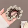Scrunchie de Poá de Alta Qualidade Estilo Coreano para Mulheres, Prendedor de Rabo de Cavalo Amigo do Cabelo, Acessório de Cabelo, Elástico Versátil para Outono/Inverno