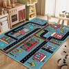 Tapete de Quarto Infantil Desenho Animado Pista de Tráfego Estacionamento Tapete de Veludo Cristal Tapete de Jogo Educativo Dropshipping Transfronteiriço