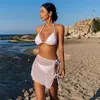 Nuevo Traje de Baño Bikini Sexy de Comercio Exterior Europeo y Americano para Mujer con Pecho Pequeño, Recopilatorio, Espalda Descubierta, Adelgazante, Moda, Dividido, Vacaciones, Tour
