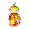 Lujo Ligero Sala de Estar Vestido Suave Colorido Calavera Doble Decoración de Halloween Artesanía de Vidrio Adornos de Cristal de Escritorio