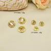 Botões Metálicos Retangulares e Redondos com Strass de Resina Fuguang para Casacos, Jaquetas e Camisas Femininas - Acessórios para Vestuário