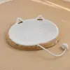 Combo de Placa Arranhador e Cama para Gatos de Verão, Respirável, Resistente ao Desgaste, Não Solta Pelo, Suprimentos para Gatos, Cama para Gatos Oval, Adequada para Todas as Estações